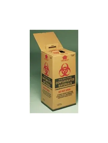 Medegen Medical - From: 10-2002 To: 10-2011 - Biomedical Waste Container, Corrugated Box & Liner, Flat Pack, 2.5 Gal, Print: Biohazardous/ Infectious Waste, Biohazard Symbol