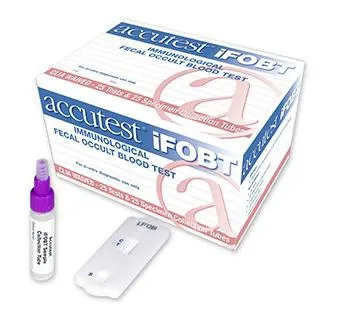 Jant Pharmacal - Accutest iFOBT Single Sample - CS605 - Cancer Screening Test Kit Accutest Ifobt Single Sample Fecal Occult Blood Test (ifob Or Fit) 25 Tests Clia Waived