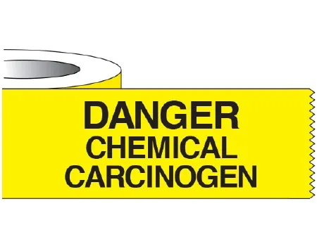 Shamrock Scientific - SL-7 - Pre-printed Label Shamrock Laboratory Use Yellow Polyester Danger / Chemical / Carcinogen Black Biohazard 1 X 500 Inch