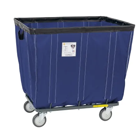 R & B Wire Products - 410SOC/NVY - Basket Truck 10 Bushel Capacity Tubular Steel 4 Inch Non-marking Casters