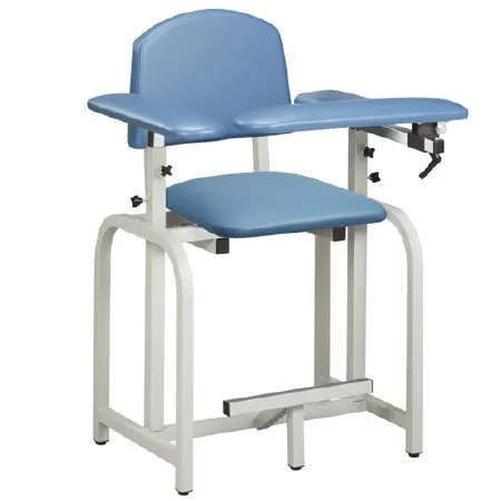 Clinton Industries - Lab X Series - 66011-3SB - Blood Drawing Chair Lab X Series Padded Flip Up Arm Slate Blue