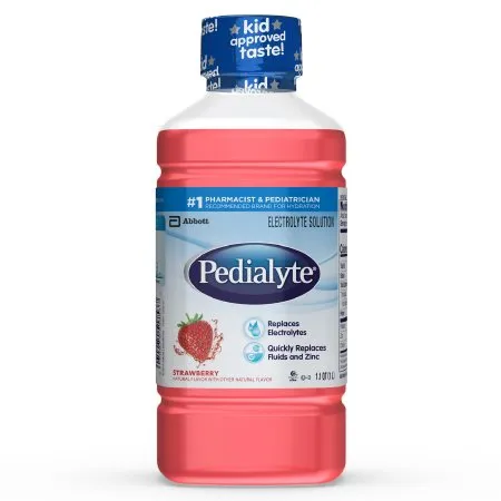 Abbott - 53983 - Pedialyte Classic Oral Electrolyte Solution Pedialyte Classic Strawberry Flavor 33.8 oz. Electrolyte