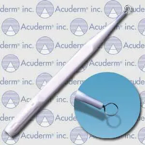 Acuderm - Acu-Dispo-Curette - R0350 - Dermal Curette Acu-Dispo-Curette 5 Inch Length Flat Handle 3 mm Tip Loop Tip