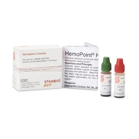 Stanbio Laboratory - HemoPoint H2 - From: 3065-201 To: 3065-601 -  Control  Hemoglobin Low Level / High Level 2 X 1.5 mL