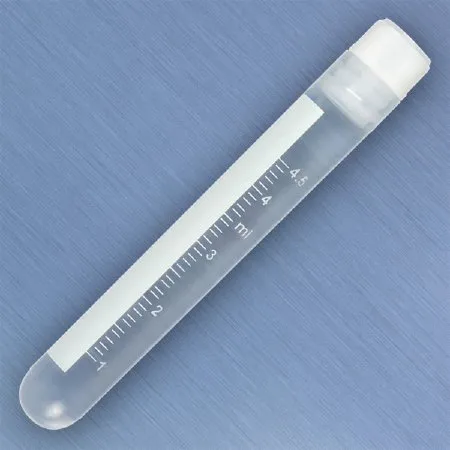 Globe Scientific - 3006-50 - Cryoclear Vials, Sterile, Internal Threads, Attached Screwcap With Co-molded Thermoplastic Elastomer (tpe) Sealing Layer, Round Bottom, Printed Graduations, Writing Space And Barcode