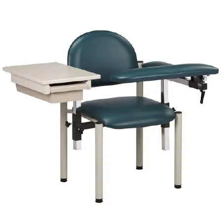 Clinton Industries - SC Series - 6059-U-3WW - Blood Drawing Chair Sc Series Padded Straight Flip Up Arm Wedgewood Blue