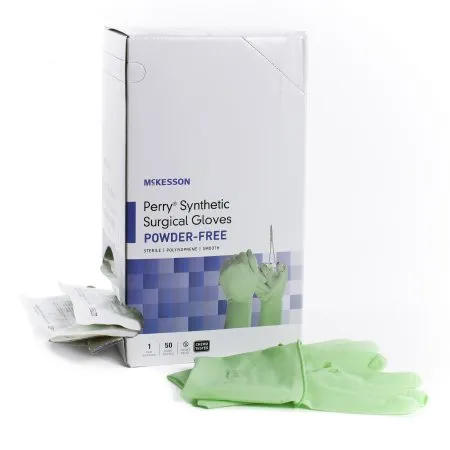 McKesson - 20-2070N - Perry Performance Plus Surgical Glove Perry Performance Plus Size 7 Sterile Polyisoprene Standard Cuff Length Smooth Green Chemo Tested