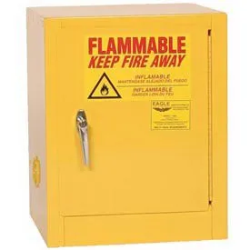Global Industrial - EAGLE - 260817 - Flammable Safety Cabinet Eagle Steel 1 Adjustable Shelf Three-point Locking