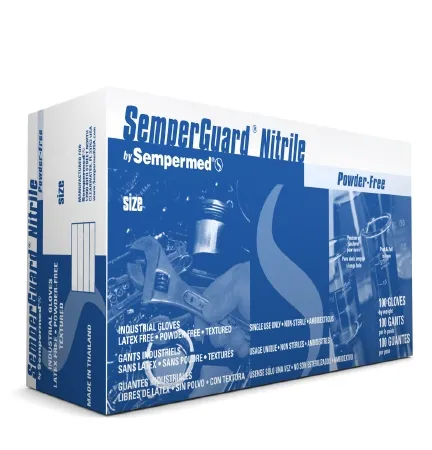 Sempermed USA - SemperGuard - INIPFT102 - General Purpose Glove Semperguard Small Nitrile Blue 8.6 Inch Beaded Cuff Nonsterile