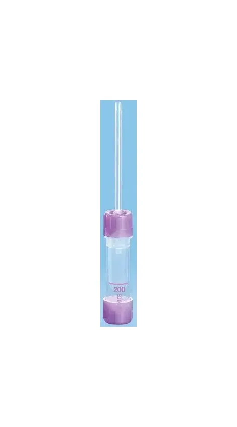 Sarstedt - 20.1288.100 - Microvette 200 Microvette 200 Capillary Blood Collection Tube Round Bottom K3 EDTA Additive 10.8 X 46.6 mm 200 µL Violet Screw Cap Polypropylene Tube