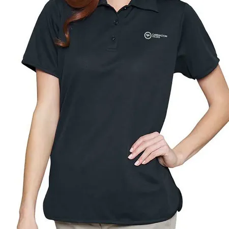 Fashion Seal Uniforms - 11143-M - Polo Shirt Medium Black Short Sleeve Female