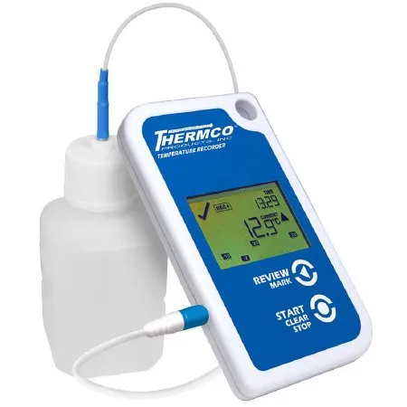 Thermco Products - LogTag TRED30-16R - LTTRED3016RUSB - Refrigerator / Freezer Vaccine Data Logger with Alarm Kit LogTag TRED30-16R Fahrenheit / Celsius -40° to 210°F (-40° to 99°C) External Bottle Probe Wall Mount Battery Operated