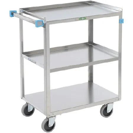 Global Industrial - Lakeside 411 - B236495 - Utility Cart Lakeside 411 Stainless Steel 16-3/4 X 27-5/8 X 32 Inch 11-1/2 Inch Shelf