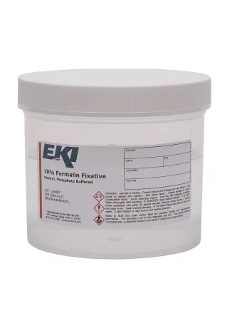 EK Industries - 4499-9X1L - Prefilled Formalin Container 500 mL Fill in 1 000 mL (32 oz.) Screw Cap Warning Label / Patient Information NonSterile