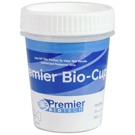 Premier Biotech - Bio-Cup - PCA-12EX3-CW - Drugs Of Abuse Test Kit Bio-cup Amp500, Bar, Bup, Bzo, Coc150, Eddp, Mamp/met500, Mdma, Opi300, Oxy, Pcp, Thc, (ox, Ph, Sg) 25 Tests Clia Waived