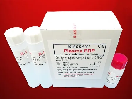 Kamiya Biomedical - K-ASSAY - KAI-111 - Reagent Kit K-ASSAY Coagulation FPD For Automated Clinical Chemistry Analyzers 120 Tests R1 Buffer: 2 X 10.5 mL  R2 Antibody: 1 X 6 mL