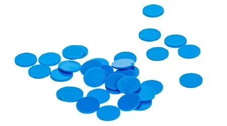Simport Scientific - From: M957B To: M957Y - Color Coding Capinserts&#153;, 5.3 mm, Polypropylene, Blue, 100/pk, 5 pk/cs