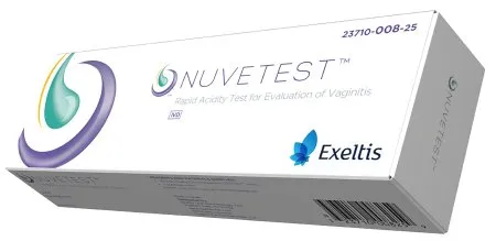 Exeltis USA - 23710-008-25 - NuveTest Sexual Health Test Kit NuveTest Rapid Acidity Test Bacterial Vaginosis (BV) / Trichomoniasis Test Vaginal Secretion Sample 25 Tests CLIA Waived