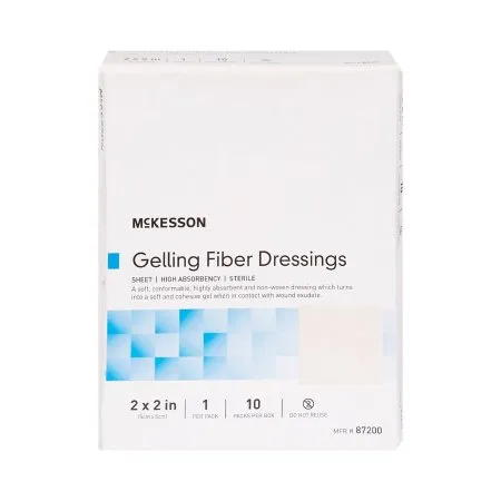 McKesson - 87200 - Absorbent Gelling Fiber Dressing 2 X 2 Inch Square