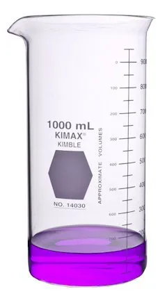 DWK Life Sciences - Kimble KIMAX 14030 Series - 14030-1000 - Laboratory Beaker Kimble Kimax 14030 Series Berzelius / Tall Form Borosilicate Glass 1,000 Ml (32 Oz.)