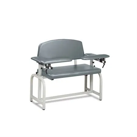Market Lab - X Series - 40130-GU - Bariatric Blood Drawing Chair X Series Padded Flip Up Arms Gunmetal Gray