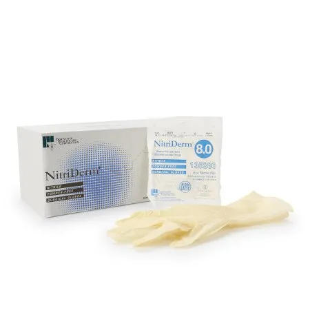 Innovative Healthcare - NitriDerm - 135280 - Innovative  Surgical Glove  Size 8 Sterile Nitrile Standard Cuff Length Fully Textured White Chemo Tested