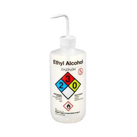 Thermo Scientific Nalge - Nalgene Right-to-Know - 2425-0502 - Safety Wash Bottle Nalgene Right-to-know Ethyl Alcohol Label / Narrow Mouth Ldpe / Polypropylene 500 Ml (16 Oz.)