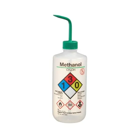 Thermo Scientific Nalge - Nalgene Right-to-Know - 2425-0503 - Safety Wash Bottle Nalgene Right-to-know Methanol Label / Narrow Mouth Ldpe / Polypropylene 500 Ml (16 Oz.)