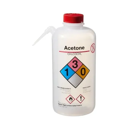 Thermo Scientific Nalge - Nalgene Unitary - 2436-1001 - Safety Wash Bottle Nalgene Unitary Acetone Label / Vented Ldpe / Polypropylene 1,000 Ml (32 Oz.)
