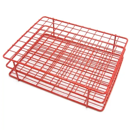 Heathrow Scientific - HS23108 - Wire Rack Test Tube Rack 108 Place 13 To 16 Mm Tube Size Red 2-1/2 X 7-2/5 X 9-1/2 Inch