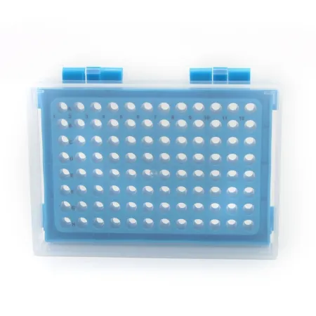 Heathrow Scientific - HS23461C - 96-well / Pcr Tube Microcentrifuge Tube Rack 96 Place 0.2 Ml Tube Size Blue 1-1/5 X 3-7/8 X 5-1/5 Inch