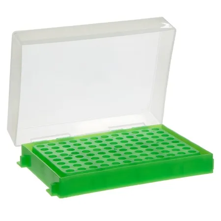 Heathrow Scientific - HS23461D - 96-well / Pcr Tube Microcentrifuge Tube Rack 96 Place 0.2 Ml Tube Size Green 1-1/5 X 3-7/8 X 5-1/5 Inch