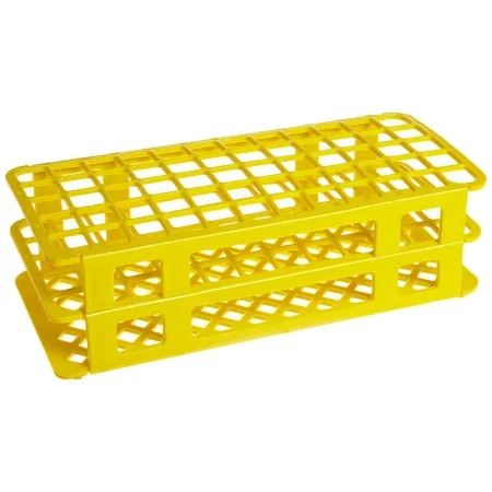 Heathrow Scientific - HS243077Y - Fold And Snap Test Tube Rack 60 Place 5 To 15 Ml Tube Size Yellow 2-2/5 X 4-1/8 X 9-2/3 Inch