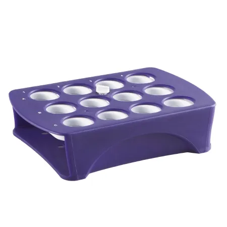 Heathrow Scientific - HS24330A - Universal Test Tube Rack 12 Place 15 To 50 Ml Tube Size Purple