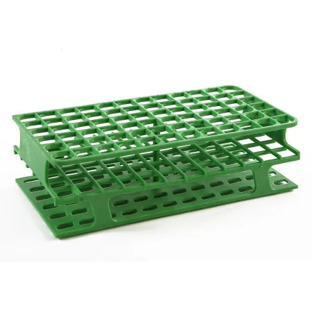 Heathrow Scientific - OneRack - HS27511C - Full Size Test Tube Rack Onerack 72 Place 5 To 10 Ml Tube Size Green 59 X 104 X 202 Mm