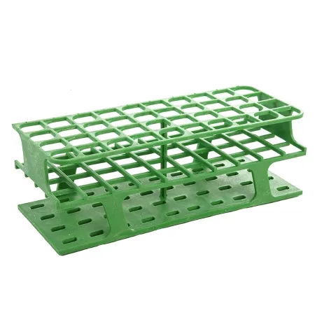 Heathrow Scientific - OneRack - HS27513C - Full Size Test Tube Rack Onerack 40 Place 10 To 18 Ml Tube Size Green 83 X 100 X 252 Mm