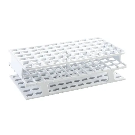 Heathrow Scientific - OneRack - HS27514A - Full Size Test Tube Rack Onerack 40 Place 10 To 18 Ml Tube Size White 92 X 120 X 300 Mm