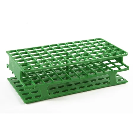 Heathrow Scientific - OneRack - HS27514C - Full Size Test Tube Rack Onerack 40 Place 10 To 18 Ml Tube Size Green 92 X 120 X 300 Mm