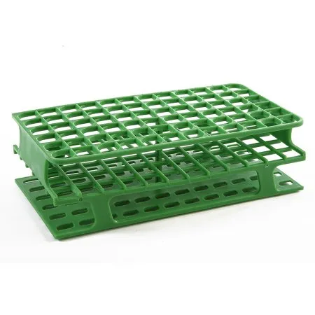 Heathrow Scientific - OneRack - HS27551C - Full Size Test Tube Rack Onerack 72 Place 5 To 10 Ml Tube Size Green 59 X 104 X 202 Mm