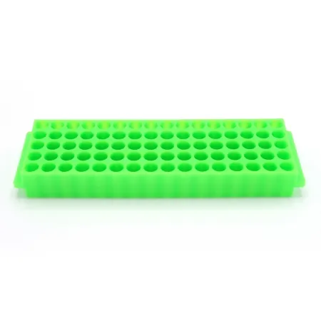 Heathrow Scientific - HS29025C - Fraction Collector Plate Microtube Rack 80 Place 1.5 To 2.0 Ml Tube Size Green 30 X 67 X 225 Mm