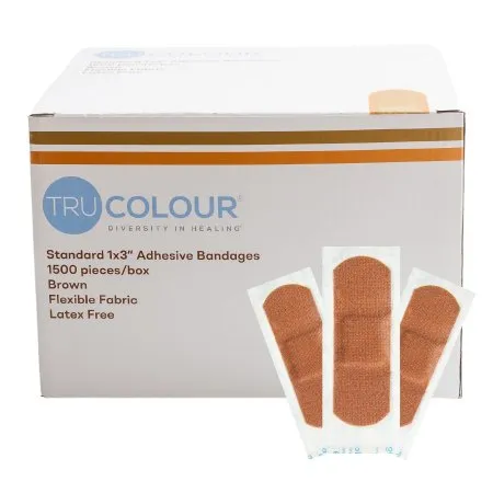Tru-Colour Products - TCB-NB1500 - Tru Colour Adhesive Strip Tru Colour 1 X 3 Inch Fabric Rectangle Sterile