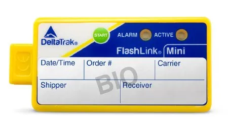 DeltaTrak - Flashlink - 30056 - Single-use Vaccine Temperature Indicator With Alarm Flashlink Fahrenheit / Celsius -40° To +122°f (-40° To +50°c) Internal Sensor Battery Operated