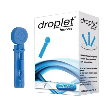 Htl-Strefa - Droplet - 7106 - Lancet For Lancing Device Droplet 28 Gauge Non-Safety Twist Off Cap Finger