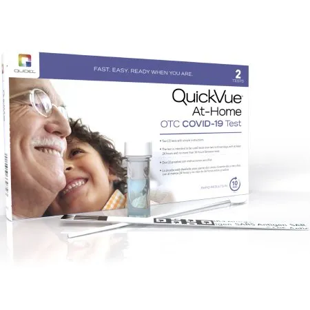 Quidel - QuickVue - 20402 -  Respiratory Test Kit  At Home OTC COVID 19 Test 2 Tests CLIA Waived