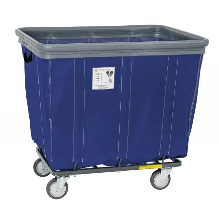 R & B Wire Products - 408SOBC/NVY - Basket Truck With Bumper 8 Bushel Capacity 4 Swivel Casters