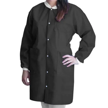 Dukal - UGC-6600-M - FitMe Lab Coats Medium Black 10-bg