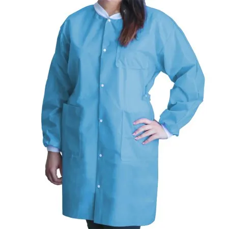 Dukal - FitMe - UGC-6601-XL - Lab Coat Fitme Sky Blue X-large Knee Length 3-layer Sms Disposable