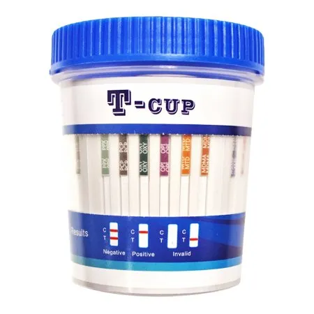 Wondfo USA - T-Cup - TDOA-2135A3 - Drugs of Abuse Test Kit T-Cup AMP  BAR  BUP  BZO  COC  mAMP/MET  MDMA  MOP  MTD  OXY  PCP  TCA  THC (CR  pH  SG) 25 Tests CLIA Waived