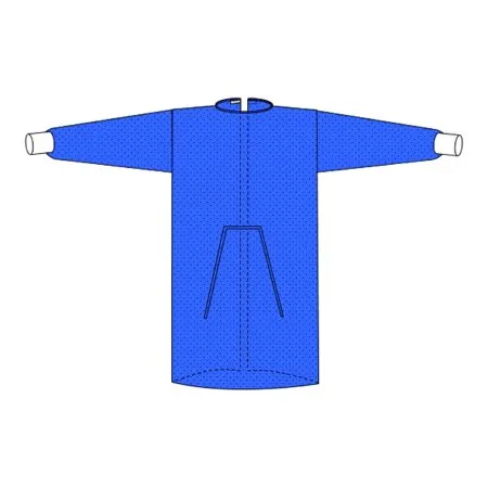 Welmed - 9100-215L - Protective Procedure Gown Large Blue NonSterile Not Rated Disposable