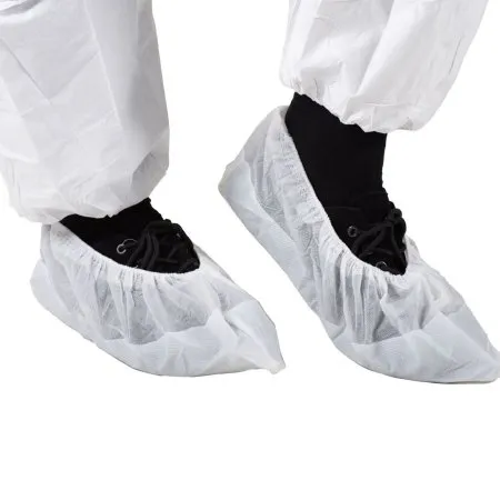 Carter-Health Disposables - BioClean DUAL - S-BDOS - Cleanroom Boot Cover Bioclean Dual One Size Fits Most Shoe High Nonskid Sole White Sterile